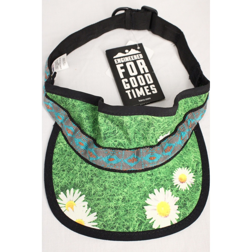 KAVU Synthetic Strapvisor Daisy Grass Strapback Visor Hat - NEW WITH TAGS NWT